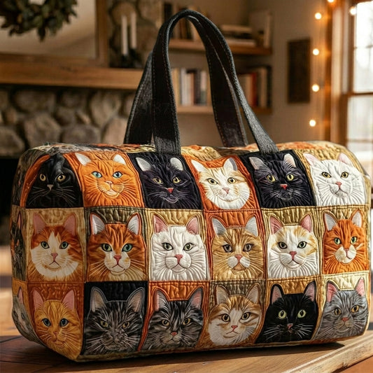 Quilted Duffle Cat Bag