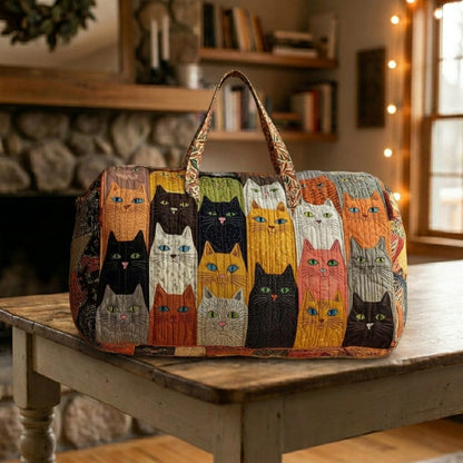 Quilted Duffle Cat Bag