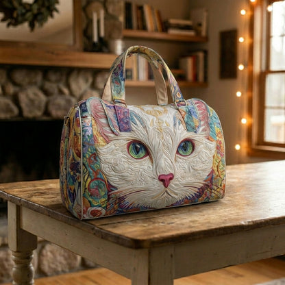 Quilted Duffle Cat Bag