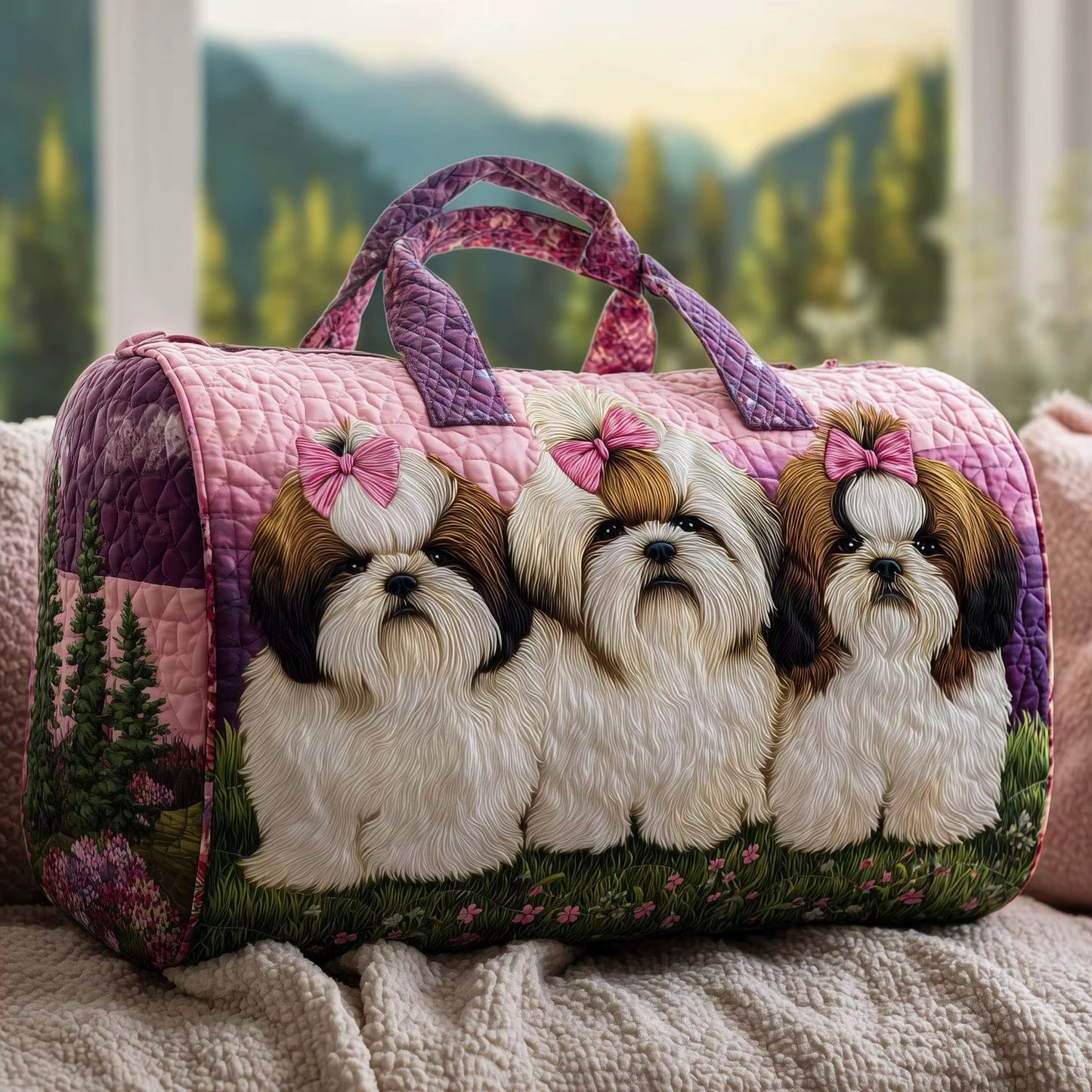 Quilted Duffle Dog Bag